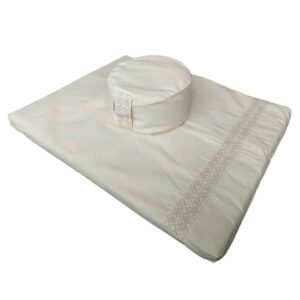 Zafu and Zabuton Set with Lotus Round Cushion